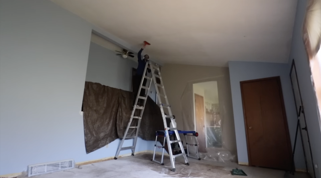 scraping the popcorn ceiling